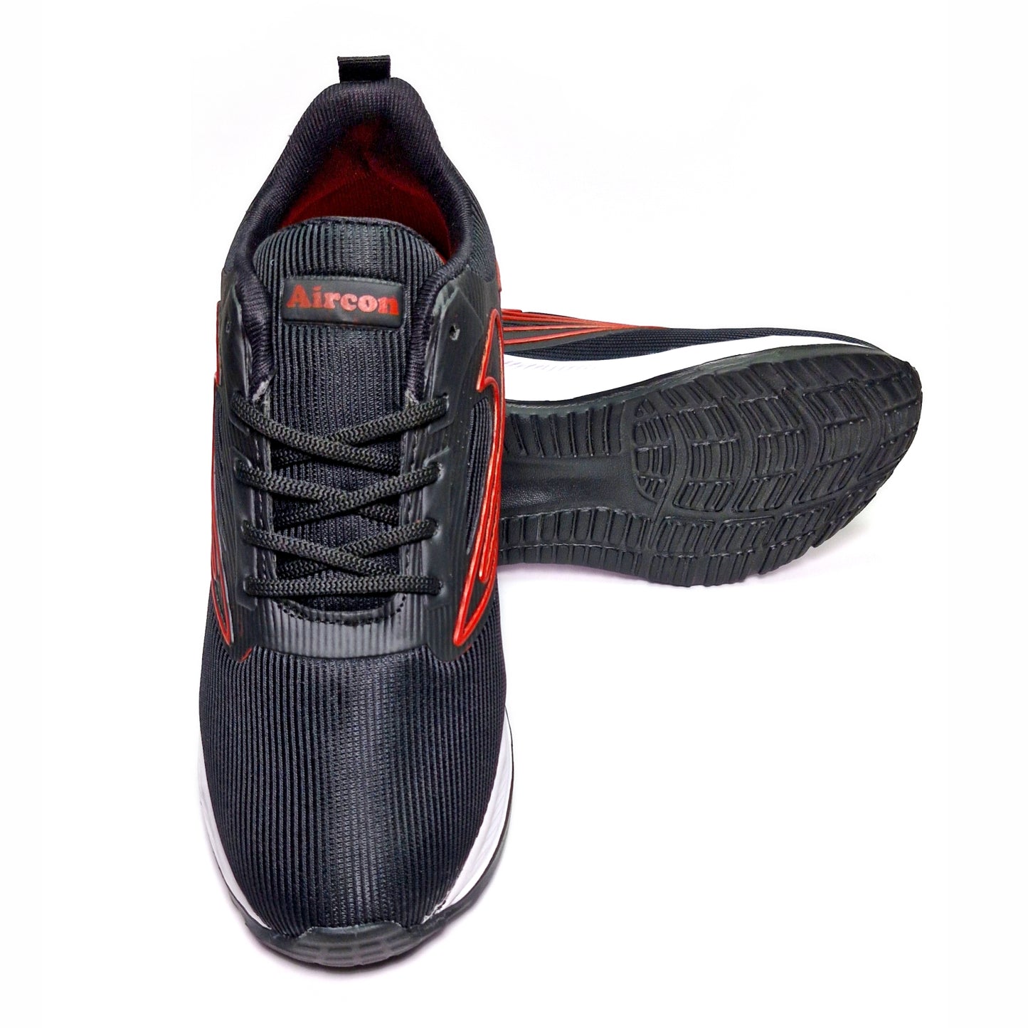 Future-6 Men's Sports Running Walking Casual Stylish & Lightweight Shoes Casuals For Men (Black, Red , 6)
