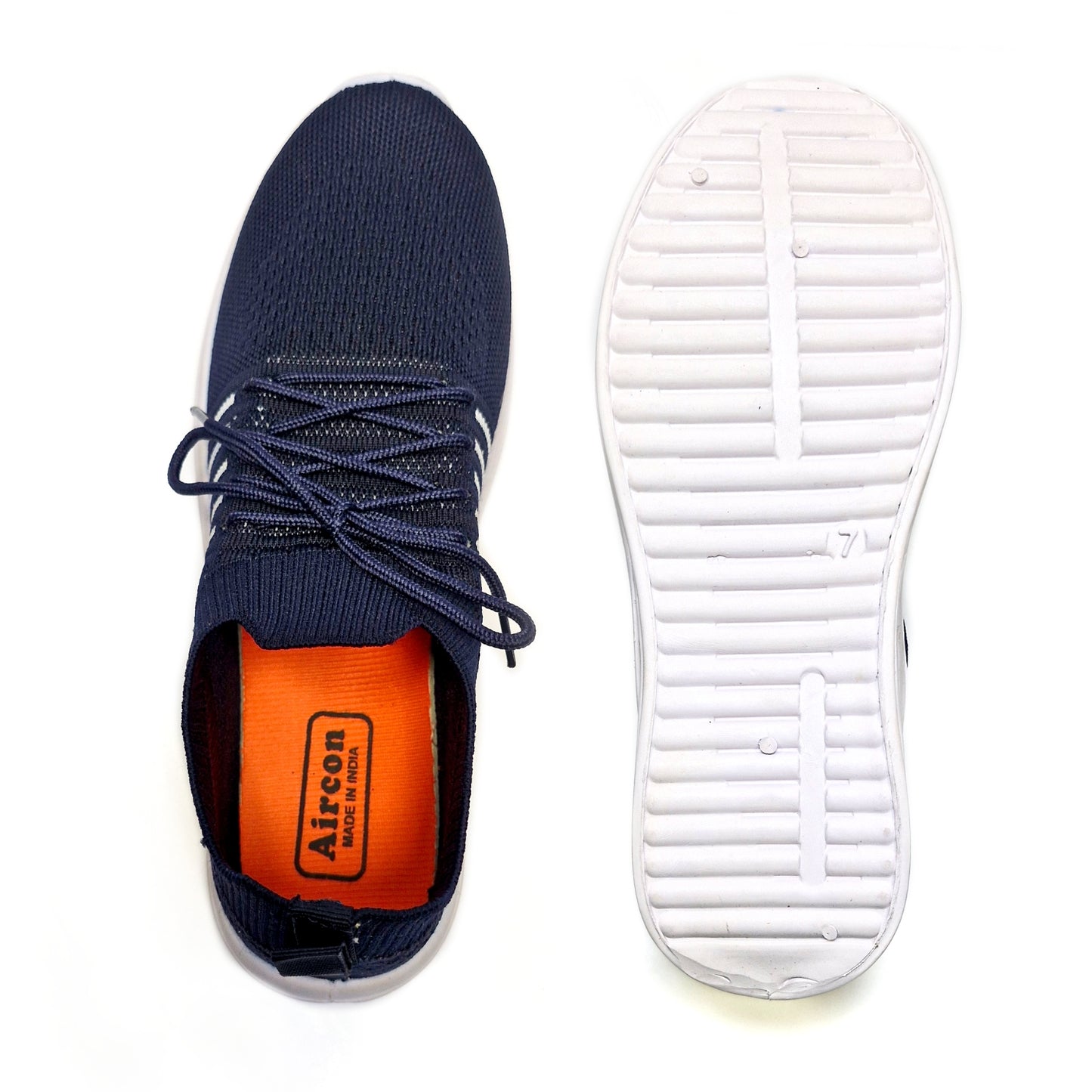 Gadar-11 Men's Sports Running Walking Casual Stylish & Lightweight Shoes Casuals For Men (Navy, Blue, White , 6)