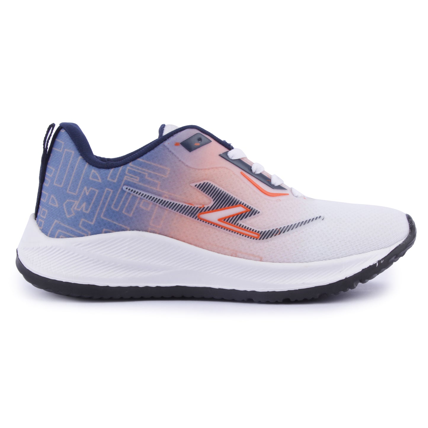 AIRCON Stylish Light Weight Eva Sports Shoe For Men Running Shoes Casuals For Men (Orange, Blue, White , 10)