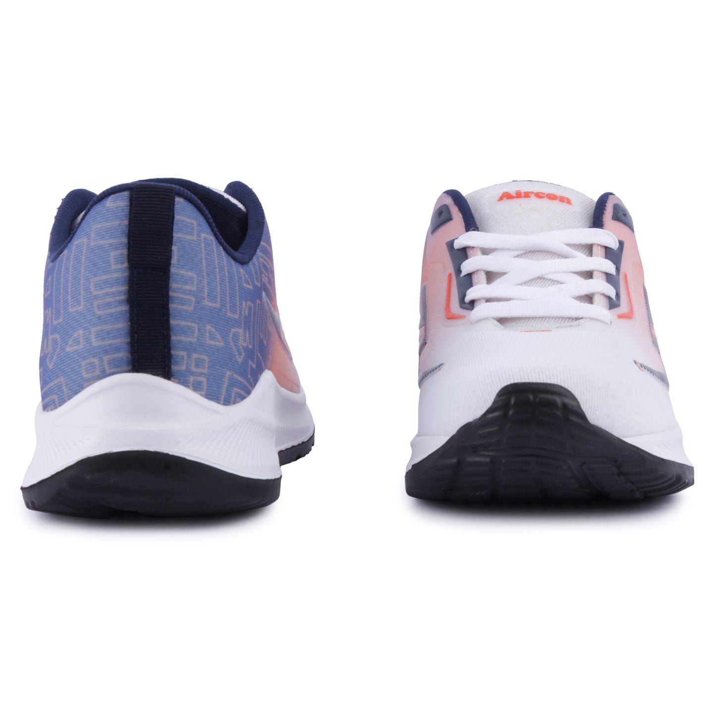 AIRCON Stylish Light Weight Eva Sports Shoe For Men Running Shoes Casuals For Men (Orange, Blue, White , 10)