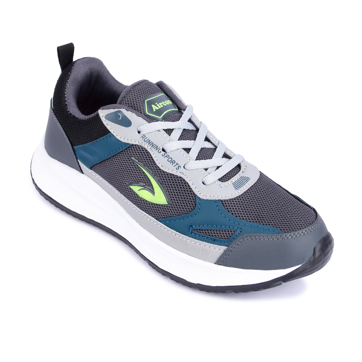 KIA Sports Running Shoes Casuals For Men (Grey, Blue , 7)