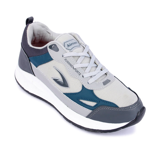 KIA Sports Running Shoes Casuals For Men (Grey, Blue , 7)