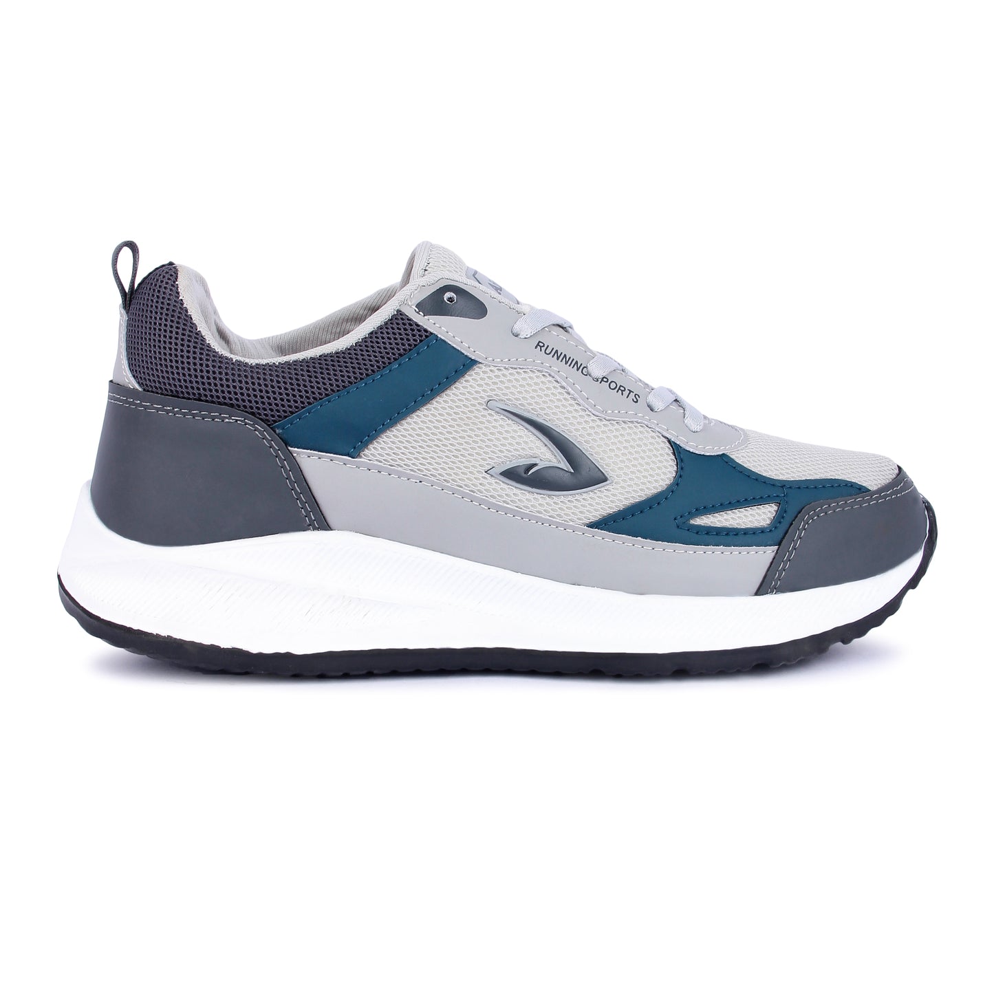 KIA Sports Running Shoes Casuals For Men (Grey, Blue , 7)