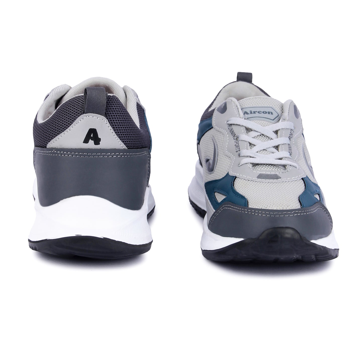 KIA Sports Running Shoes Casuals For Men (Grey, Blue , 7)
