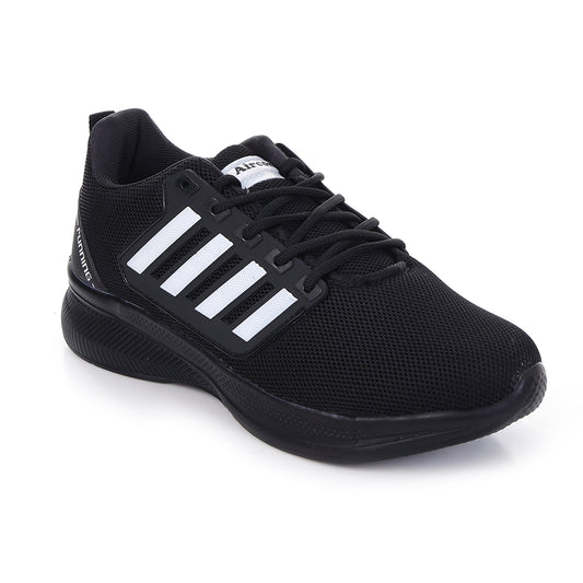 AIRCON Men's Play-1 Sports Walking Running Casual Stylish & Comfortable Shoes Casuals For Men (Black , 8)