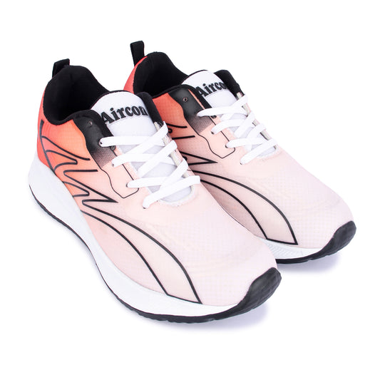 AIRCON HYBRID-17 Sports Running Shoes Casuals For Men (Black, Orange , 7)