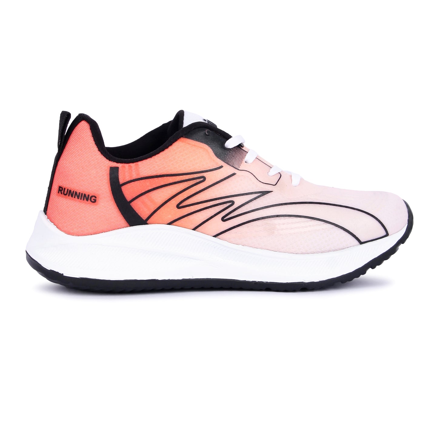 AIRCON HYBRID-17 Sports Running Shoes Casuals For Men (Black, Orange , 7)