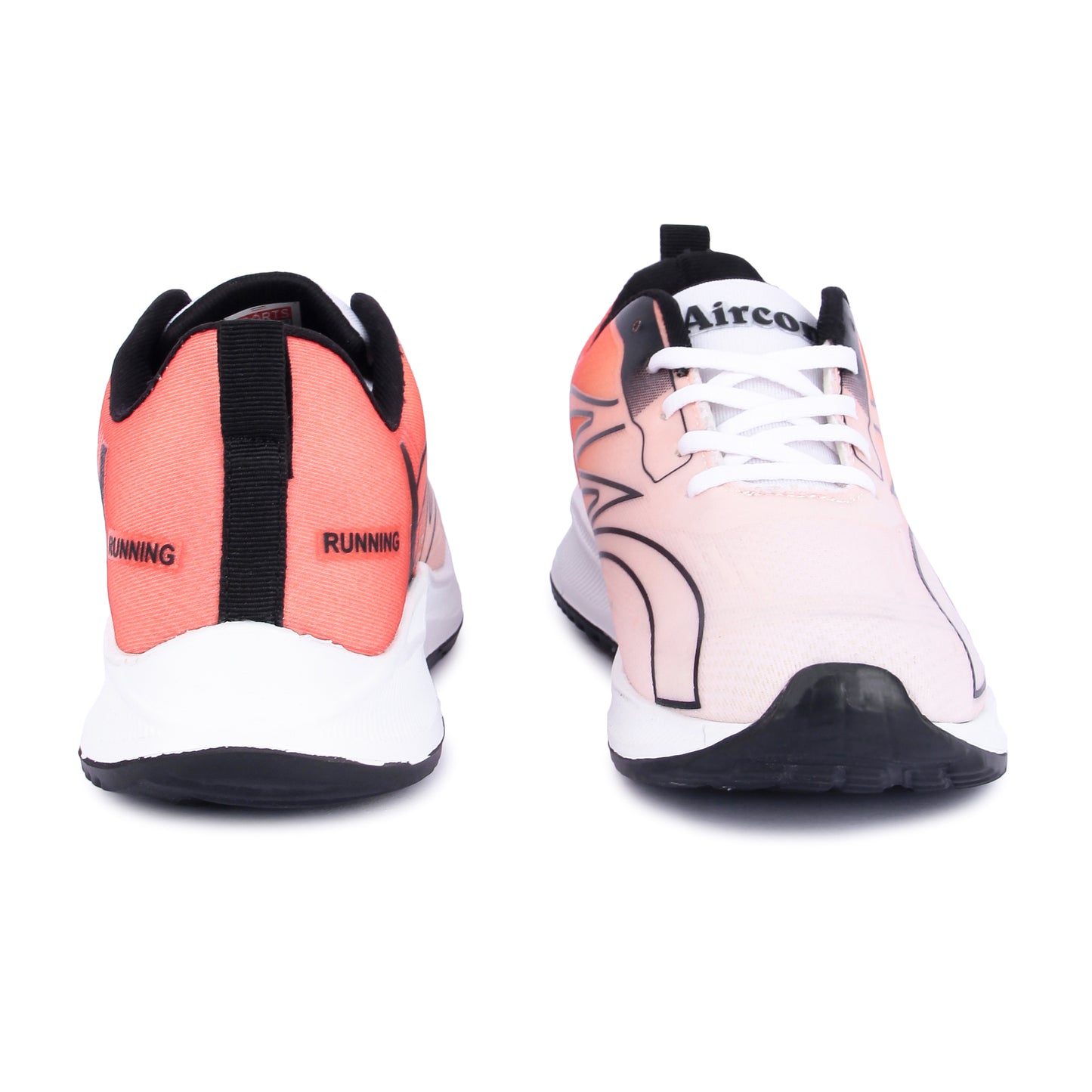 AIRCON HYBRID-17 Sports Running Shoes Casuals For Men (Black, Orange , 7)
