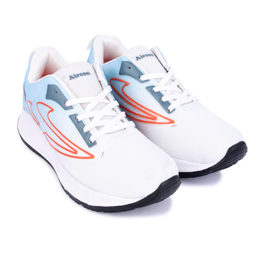 AIRCON HYBRID-6 Sports Running Shoes Casuals For Men (Navy, Blue, Red , 10)