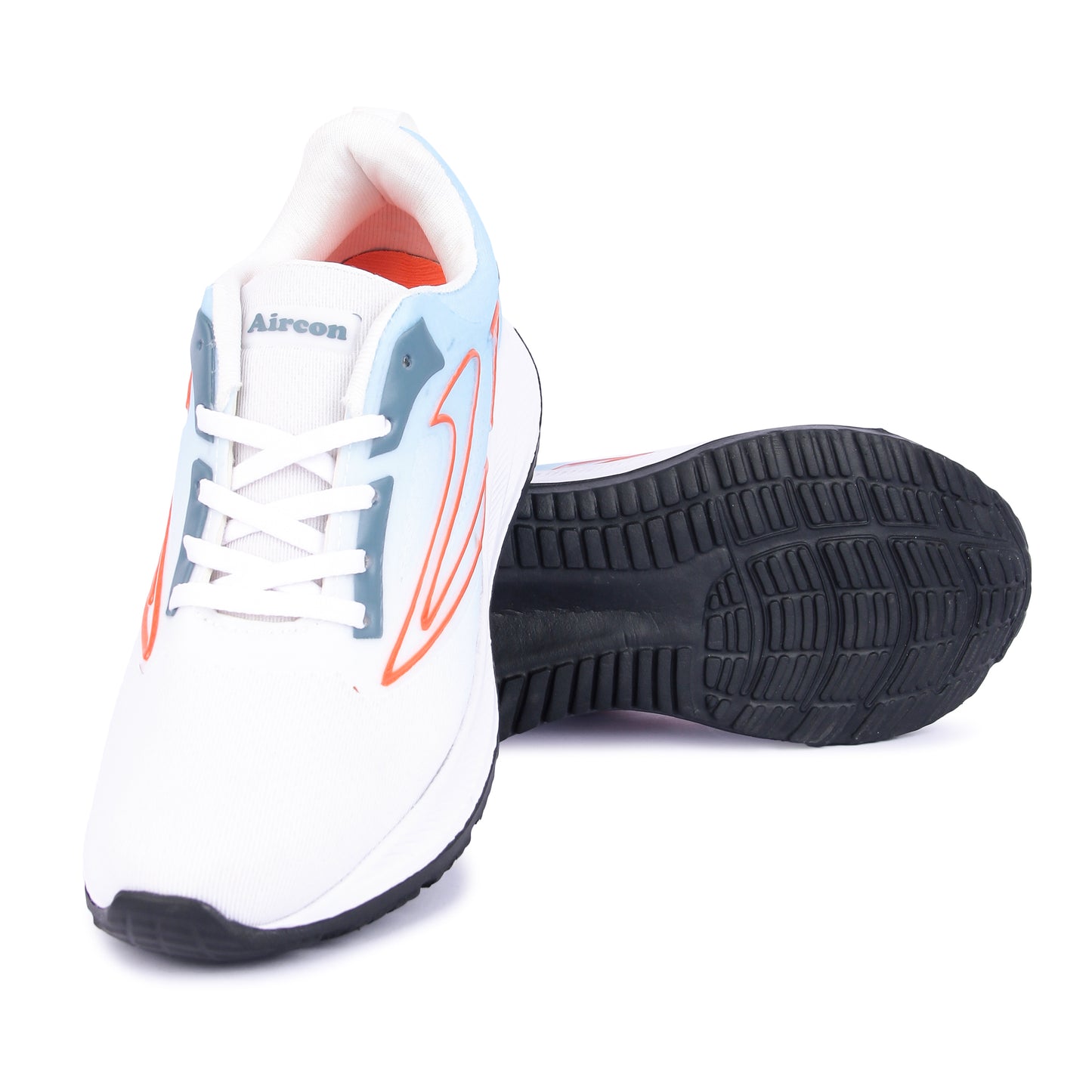 AIRCON HYBRID-6 Sports Running Shoes Casuals For Men (Navy, Blue, Red , 10)