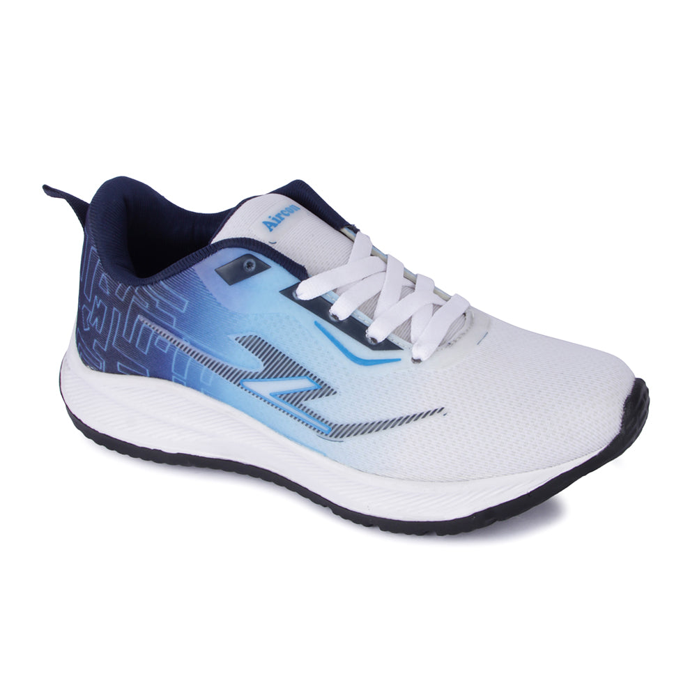 AIRCON Stylish Light Weight Eva Sports Shoe For Men Running Shoes Casuals For Men (Orange, Blue, White , 10)
