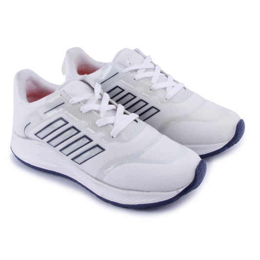 Stylish Light Weight Eva Sports Shoe For Men Running Shoes Casuals For Men (White , 9)